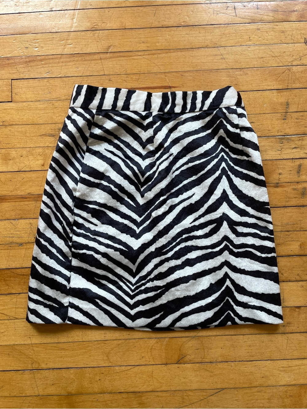 Vintage 1990's Y2K Le Chateau Faux Fur Zebra Mini Skirt Fran The Nanny